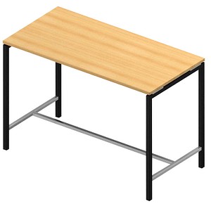 Image Quadrifoglio Stehtisch Creo buche rechteckig, 4-Fuß-Gestell grau, 160,0 x 80,0 x 107,0 cm