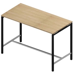 Image Quadrifoglio Stehtisch Creo eiche rechteckig, 4-Fuß-Gestell grau, 160,0 x 80,0 x 107,0 cm