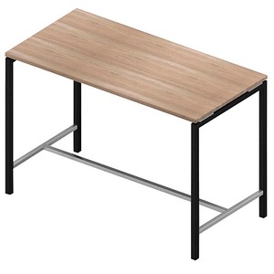 Image Quadrifoglio Stehtisch Creo ulme rechteckig, 4-Fuß-Gestell grau, 160,0 x 80,0 x 107,0 cm