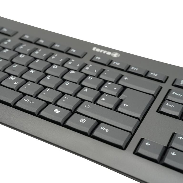 Image TERRA Keyboard 1500 Corded [DE] USB black Copilot QWERTZ