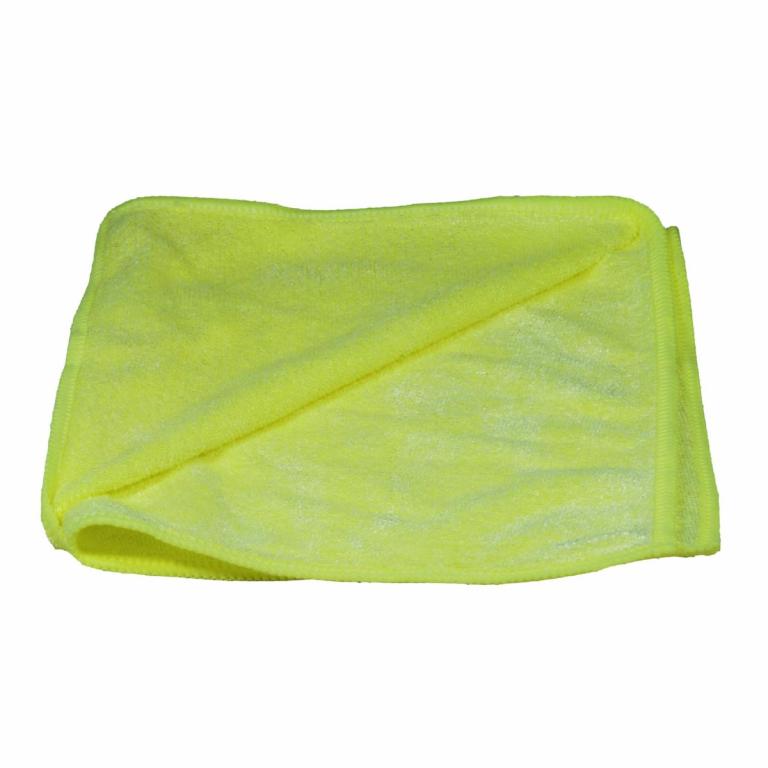 Image Mikrofasertuch Stretch Economy, 39 x 39 cm, Schlingenfrotteestruktur | gelb feucht für Verschmutzungen und allgemeine Reinigung, trocken als Staubtuch