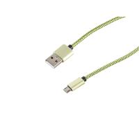 Image S-CONN USB Ladekabel USB A-ST auf USB Micro B-ST Nylon aqua 0,9m (14-50115)