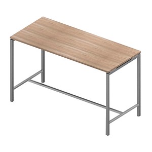 Image Quadrifoglio Stehtisch Creo ulme rechteckig, 4-Fuß-Gestell alu, 180,0 x 80,0 x 107,0 cm
