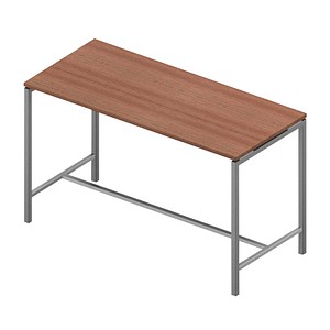 Image Quadrifoglio Stehtisch Creo nussbaum rechteckig, 4-Fuß-Gestell alu, 180,0 x 80,0 x 107,0 cm