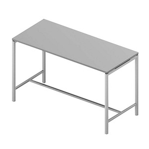 Image Quadrifoglio Stehtisch Creo grau rechteckig, 4-Fuß-Gestell weiß, 180,0 x 80,0 x 107,0 cm