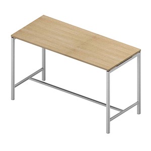 Image Quadrifoglio Stehtisch Creo ulme rechteckig, 4-Fuß-Gestell weiß, 180,0 x 80,0 x 107,0 cm