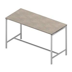 Image Quadrifoglio Stehtisch Creo beton rechteckig, 4-Fuß-Gestell weiß, 180,0 x 80,0 x 107,0 cm