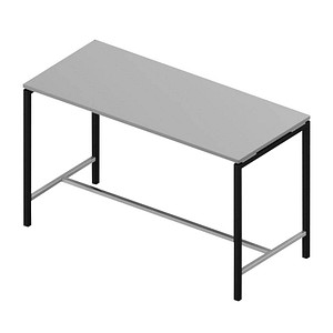 Image Quadrifoglio Konferenztisch Creo grau rechteckig, 4-Fuß-Gestell grau, 180,0 x 80,0 x 107,0 cm