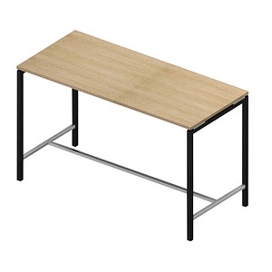 Image Quadrifoglio Konferenztisch Creo eiche rechteckig, 4-Fuß-Gestell grau, 180,0 x 80,0 x 107,0 cm