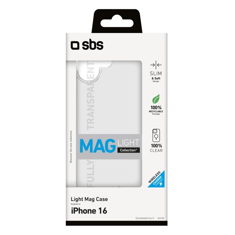 Image SBS Light Mag Cover kompatibel für iPhone 16 transparent