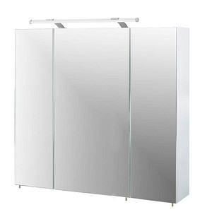 Image MÖBELPARTNER Spiegelschrank Dorina weiß glanz 80,0 x 20,0 x 75,0 cm