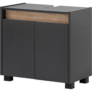 Image MÖBELPARTNER Waschbeckenunterschrank Cosmo anthrazit 56,9 x 33,0 x 54,6 cm