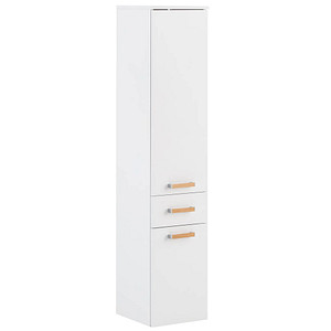 Image MÖBELPARTNER Badschrank Duo kreideweiß 32,7 x 35,3 x 160,1 cm