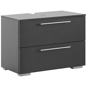 Image MÖBELPARTNER Waschbeckenunterschrank Carlos anthrazit 80,2 x 35,0 x 59,1 cm