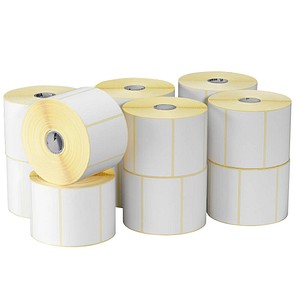 Image ZEBRA Endlosetikettenrolle für Etikettendrucker 800262-127 weiß, 57,0 x 32,0 mm, 12 x 2100 Etiketten