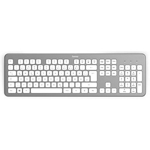 Image hama KW-700 Tastatur kabellos silber, weiß