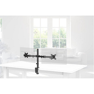 Image hama Monitor-Halterung FULLMOTION 00118491 schwarz für 2 Monitore, Tischklemme