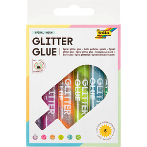 Image 6 folia Glitter Glue SPIRAL NEON Klebestifte 6 x 10,5 ml