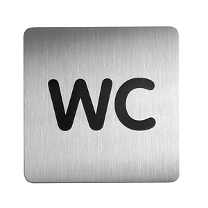 Image DURABLE Pictogramm PICTO "WC", quadratisch aus hochwertigem Edelstahl, Befestig