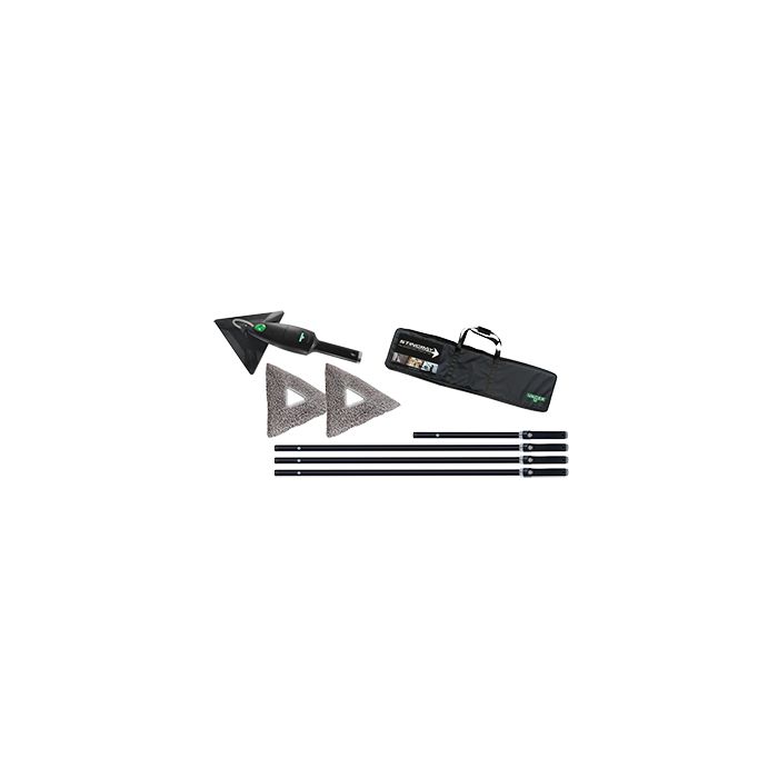 Image Stingray Innenreinigungsset 450 OS | SRKOH einfache Fensterreinigung, mit 1 kurzen und 3 langen Easy-Click-Stange (bis 4,37 m)