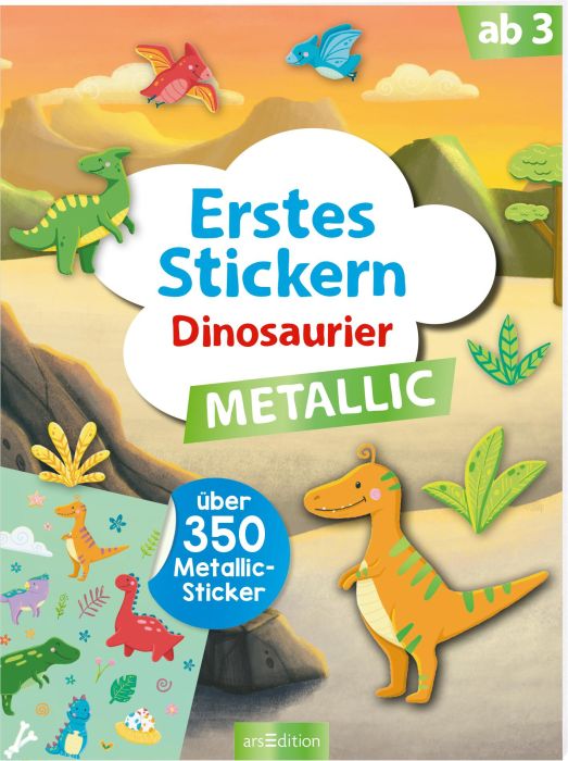 Image Erstes Stickern Metallic - Dinosaurier