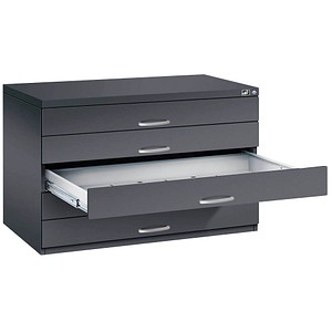 Image CP 7100 Planschrank schwarzgrau 5 Schubladen 110,0 x 76,5 x 76,0 cm