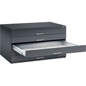 Image CP 7200 Planschrank schwarzgrau 5 Schubladen 135,0 x 96,0 x 76,0 cm