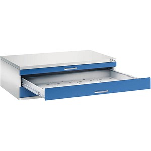 Image CP 7200 Planschrank lichtgrau, enzianblau 3 Schubladen 135,0 x 96,0 x 42,0 cm