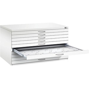 Image CP 7200 Planschrank verkehrsweiß 10 Schubladen 135,0 x 96,0 x 76,0 cm