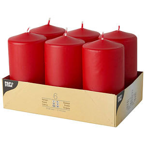 Image 6 PAPSTAR Stumpenkerze rot