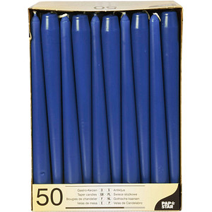 Image PAPSTAR Leuchterkerzen, 22 mm, dunkelblau, 50er Pack