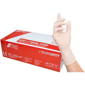 Image NITRAS® unisex Einmalhandschuhe IDEAL CARE weiß Größe M 100 St.