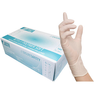 Image NITRAS® unisex Einmalhandschuhe POLYMER SOFT weiß Größe M 100 St.