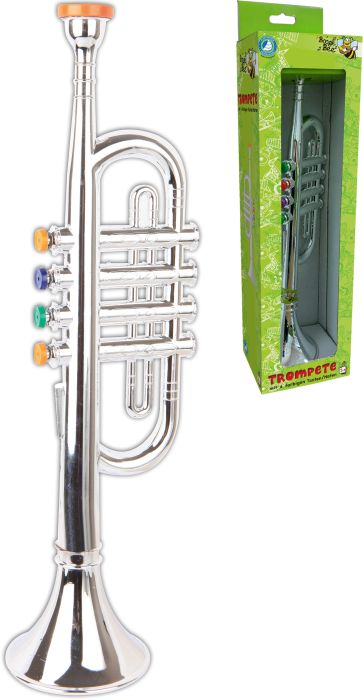 Image BGB Trompete silber, 4 Tasten, 38cm