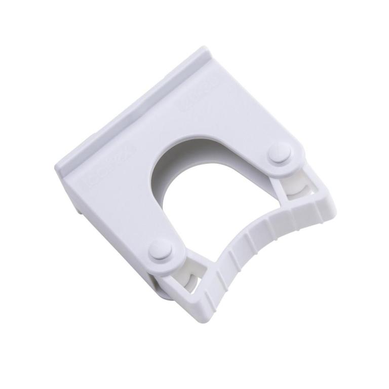 Image Toolflex Gerätehalterung 20 - 30 mm für Alu-Schiene | Halter weiß, Gummi weiß