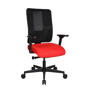 Image Topstar Bürostuhl Sitness Open X (N) Deluxe mit Schiebesitz, OX30WTW2 T310 rot, schwarz, schwarz Stoff