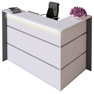 Image kerkmann Ecktheke BARI, (B)1.500 x (T)950 mm, weiß