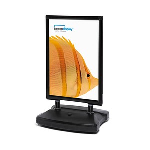Image Showdown® Displays Kundenstopper Windtalker City schwarz DIN B1 2 Fächer