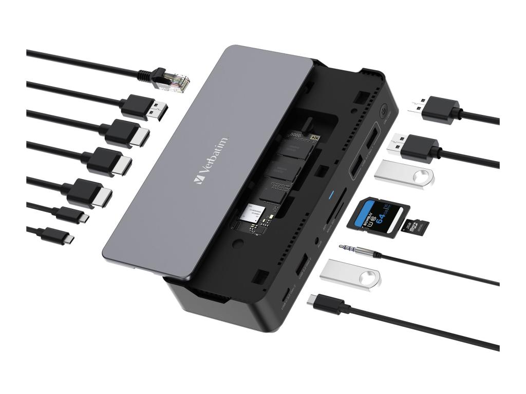 Image VERBATIM USB-C Pro Docking Station 15 Port SSD slot CDS-15S