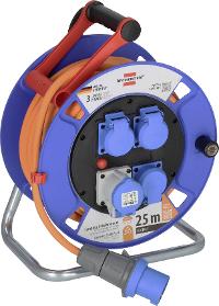 Image BRENNENSTUHL 1182690200 Kabeltrommel 25 m Orange CEE-Stecker 16 A 3polig