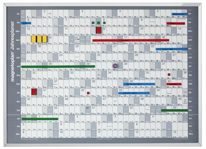 Image Trägertafel mit Jahresplaner-Folie und Zubehör-Set 1 (900x600mm, Deutsch 2023)