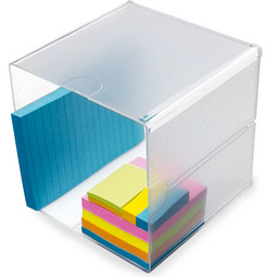 Image deflecto Organisationsbox Cube, 1 Fach, glasklar