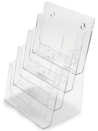 Image deflecto Prospekthalter, 1/3 DIN A4 hoch, 3 Fächer, glasklar