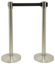 Image Securit Absperrsystem RETRACTABLES - 2er Set, chrom/schwarz