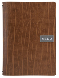 Image Securit Speisekarten-Mappe "RUGA", DIN A5, aus Leder, braun