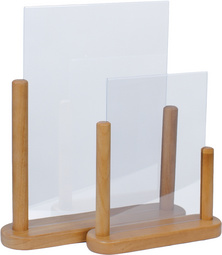 Image Securit Tischaufsteller TABLE, Acryl, DIN A6, teak