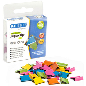 Image RAPESCO Dokumentenclips Supaclip 40, farbig sortiert