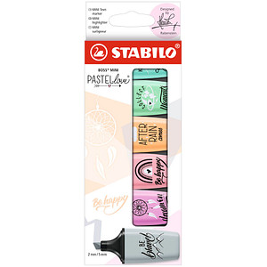 Image STABILO Textmarker BOSS MINI Pastellove 2.0, 6er Karton-Etui