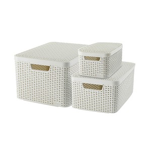 Image 3 curver STYLE Aufbewahrungsboxen creme 44,5 x 33,0 x 24,8 cm