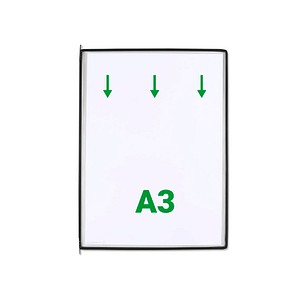 Image 20 tarifold Sichttafeln DIN A3 schwarz, Öffnung oben